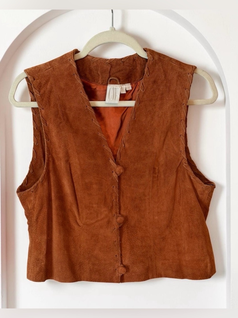 Vintage Clifford & Wills Suede Leather Vest – whimsical Boho‎ Western EUC.Small